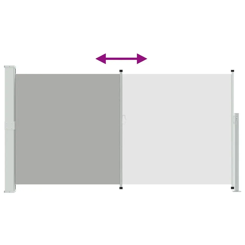 Patio Retractable Side Awning 170x300cm Grey Privacy Screen Outdoor Sunshade