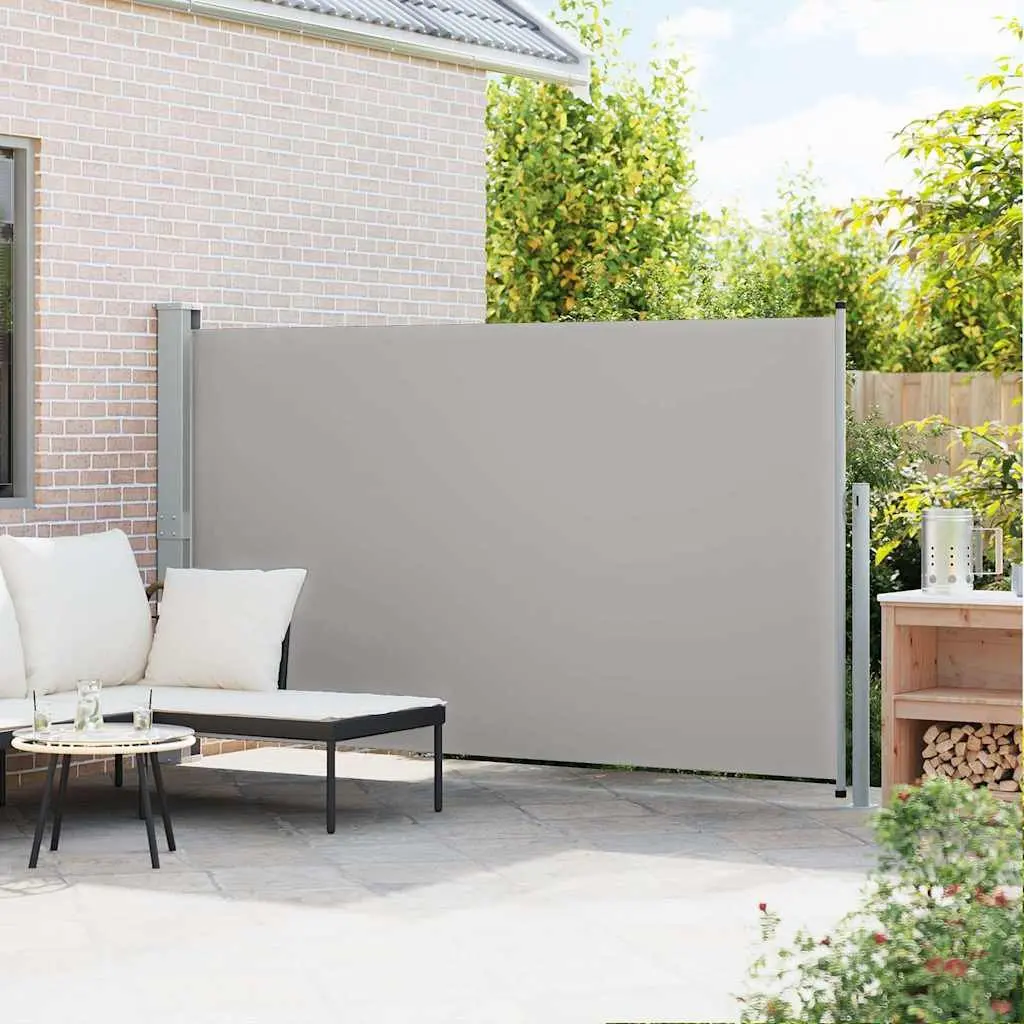 Patio Retractable Side Awning 170x300cm Grey Privacy Screen Outdoor Sunshade
