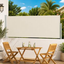 Retractable Side Awning Specs: 100x300cm Cream Shade