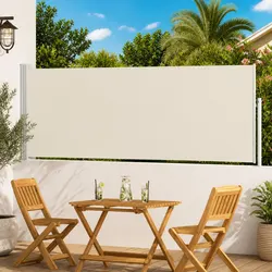 Retractable Side Awning Specs: 100x300cm Cream Shade