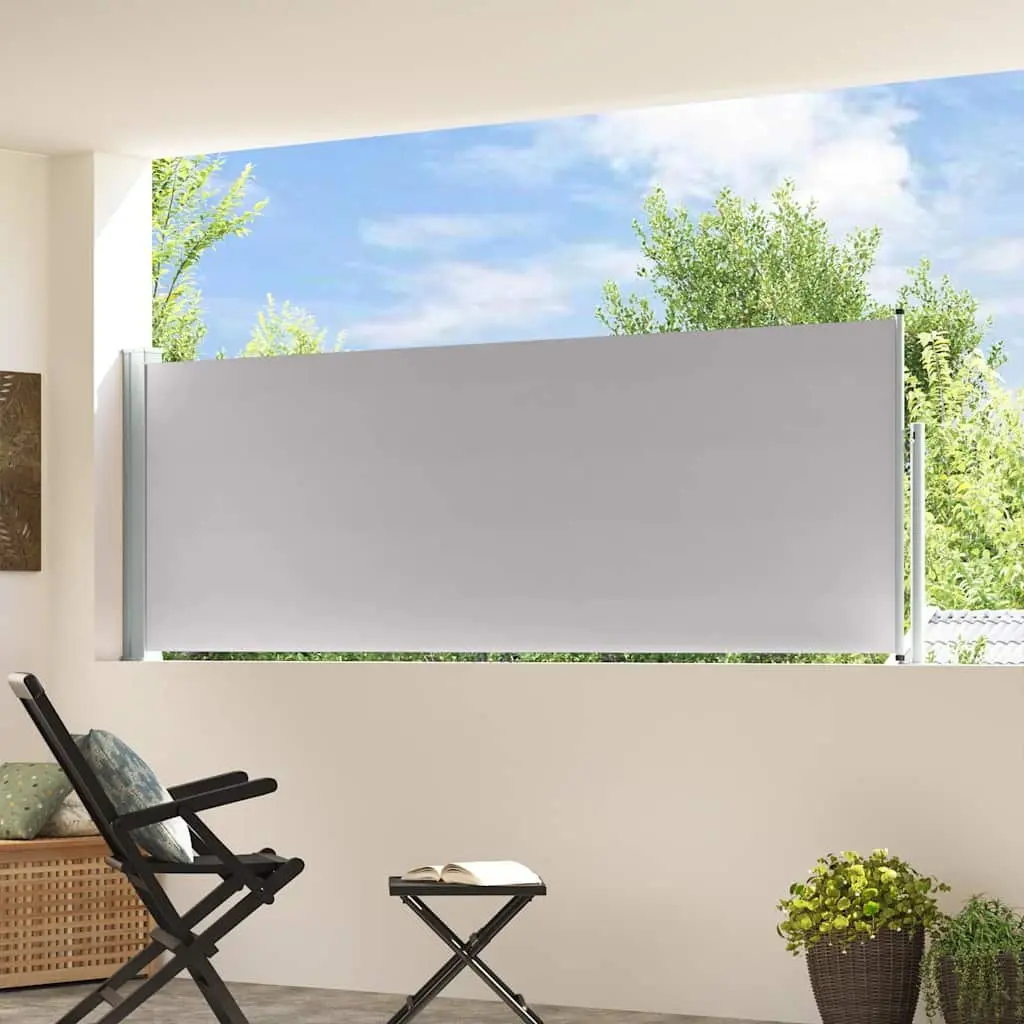 Patio Retractable Side Awning 100x300 cm Grey Privacy Screen Sunshade