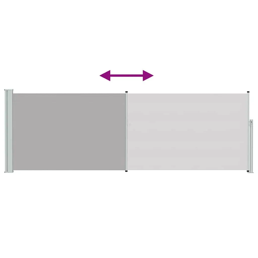 Patio Retractable Side Awning 100x300 cm Grey Privacy Screen Sunshade