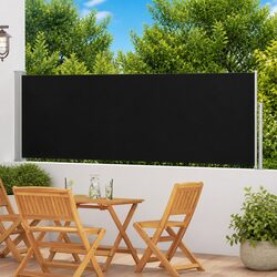 Retractable Side Awning Specifications: 100x500 cm, Black