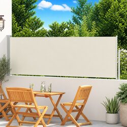 Retractable Side Awning 100x500cm - Cream Polyester & Steel
