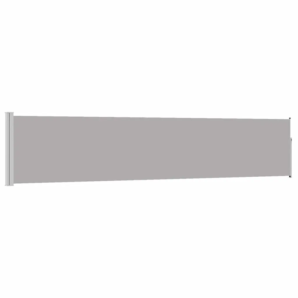 Retractable Side Awning 100x500 cm Grey UV-Resistant