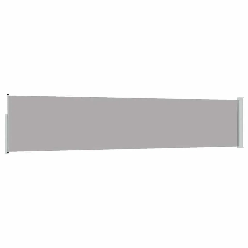 Retractable Side Awning 100x500 cm Grey UV-Resistant
