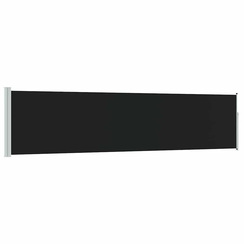 Retractable Side Awning for Patio Balcony Privacy Screen 117x514cm Black