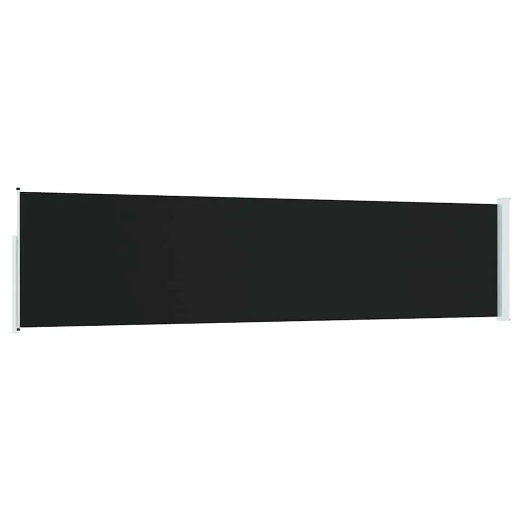 Retractable Side Awning for Patio Balcony Privacy Screen 117x514cm Black
