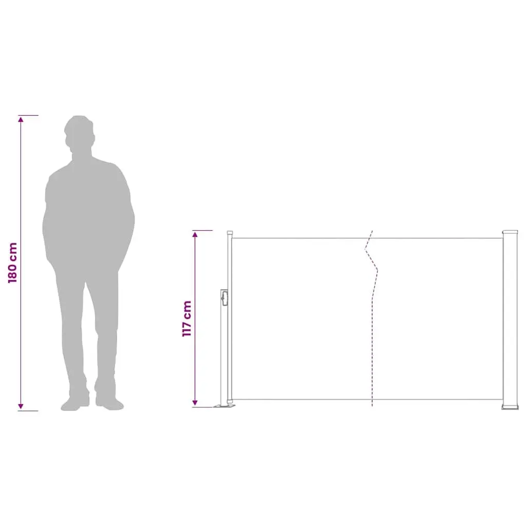 120x500cm Retractable Patio Awning