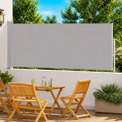 Dimensions and Specs of Grey Patio Retractable Awning 120x500cm