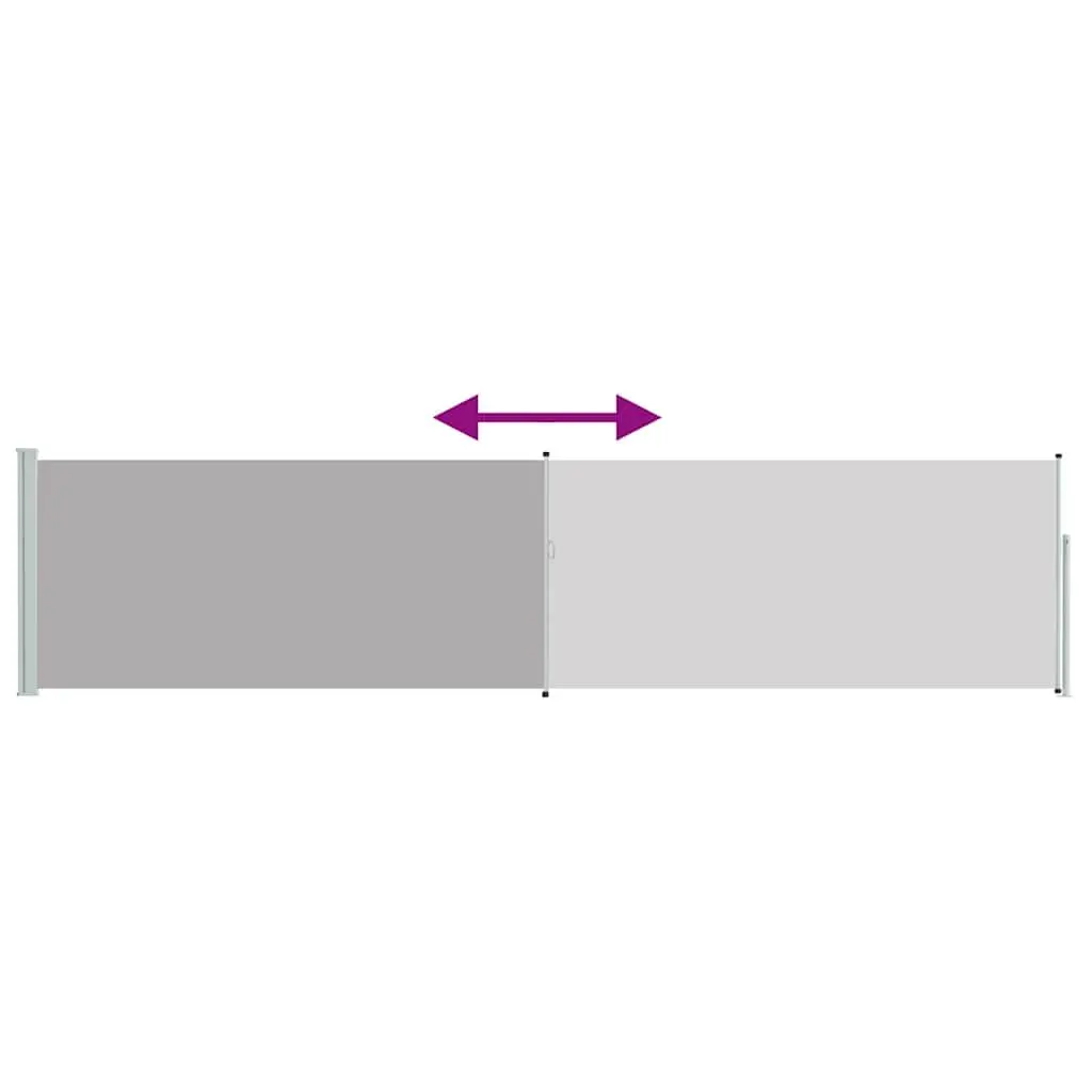 Retractable Side Awning for Patio Privacy Screen 117x514cm Grey