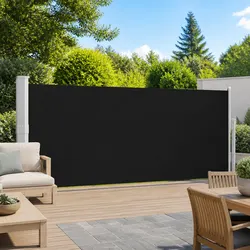 Specifications for Black Retractable Side Awning 140x500 cm