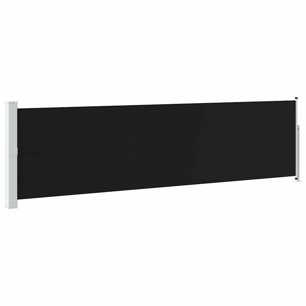 Black Retractable Side Awning 140x500 cm