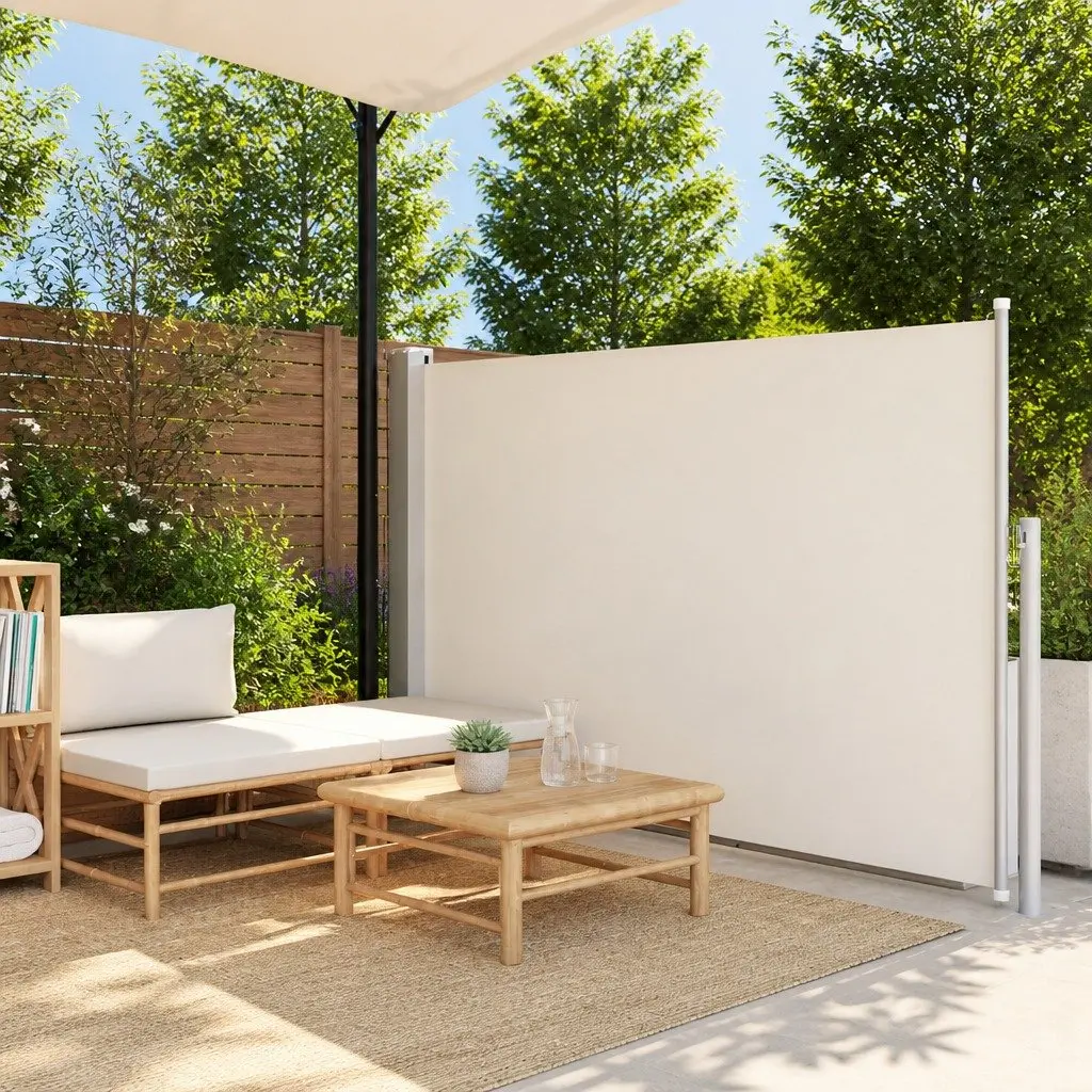 Retractable Side Awning Outdoor Privacy Screen Shade 140x500cm