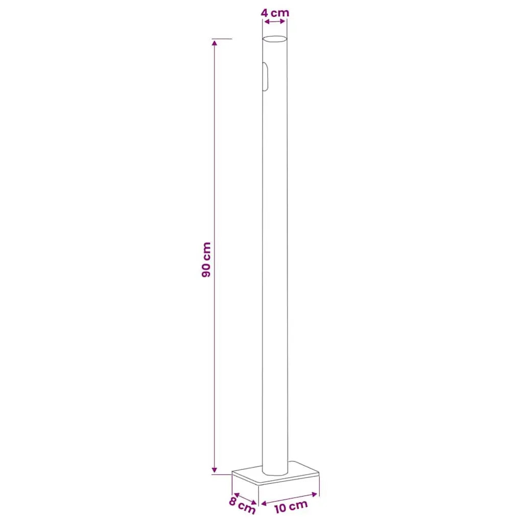 Retractable Side Awning Outdoor Privacy Screen Shade 140x500cm