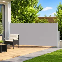 Retractable Side Awning Dimensions: 140x500 cm, Grey
