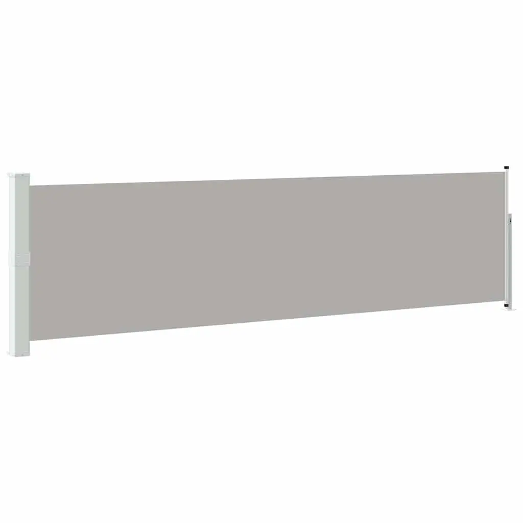 Side Awning Retractable Screen Patio Privacy Shade Grey 140x500cm Outdoor