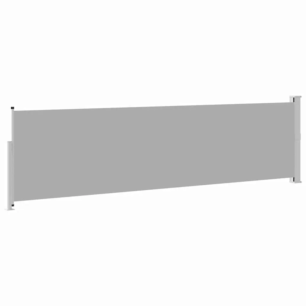 Side Awning Retractable Screen Patio Privacy Shade Grey 140x500cm Outdoor