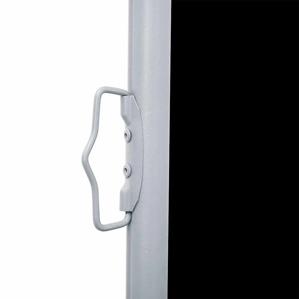 Retractable Side Awning Black 100x600cm with UV Protection