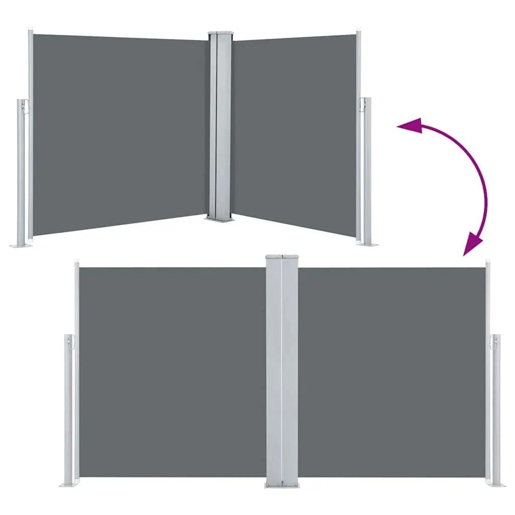 Retractable Side Awning 100x600 cm Anthracite Garden Patio Privacy Screen Shade