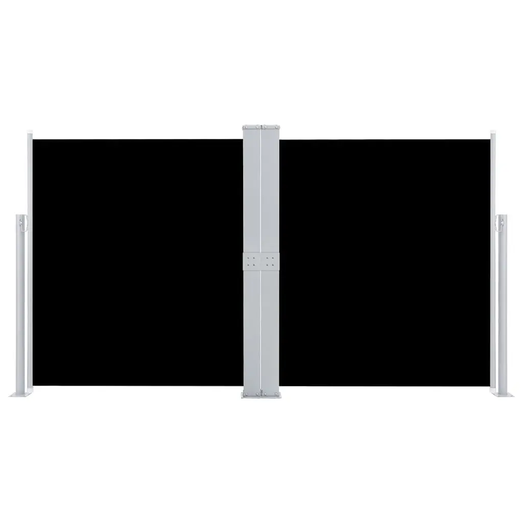 Retractable Side Awning Black 140x600cm Garden Patio Privacy Screen Shade