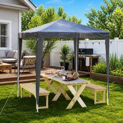 2x2m Party Tent Specifications: Steel Frame & Polyethylene Roof