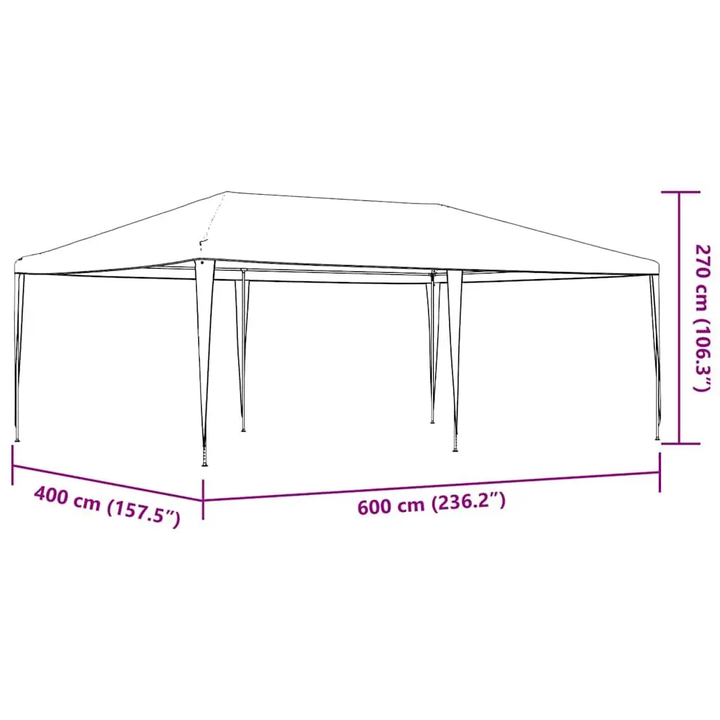 Party Tent Outdoor 4x6 m Anthracite Garden Canopy Gazebo