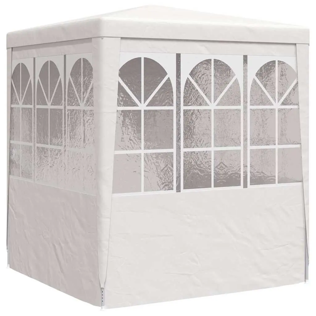 Party Tent 2x2m Outdoor Canopy Marquee Gazebo with Side Walls Door Windows White