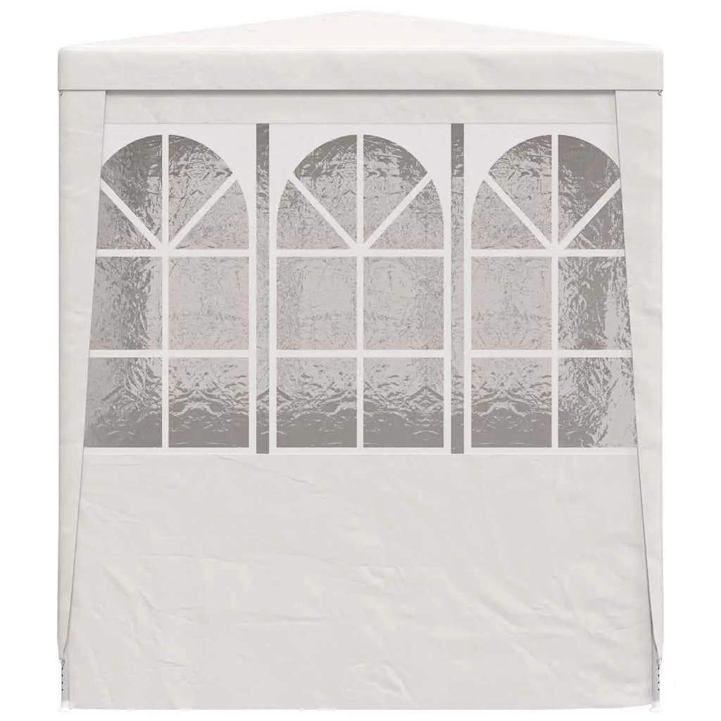 Party Tent 2x2m Outdoor Canopy Marquee Gazebo with Side Walls Door Windows White
