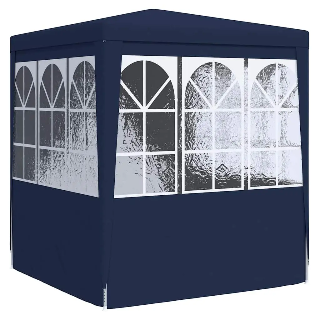 Party Tent 2x2 m with Side Walls Outdoor Gazebo Garden Marquee Blue Canopy