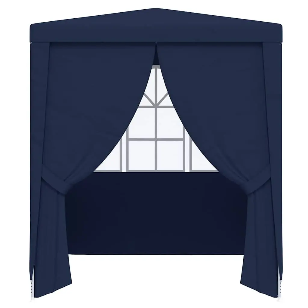 Party Tent 2.5x2.5m Outdoor Gazebo Canopy Side Walls Panels Door Blue Garden