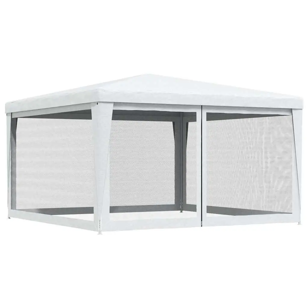 Party Tent 4x4m White Mesh Sidewalls Outdoor Gazebo Marquee Events Weddings