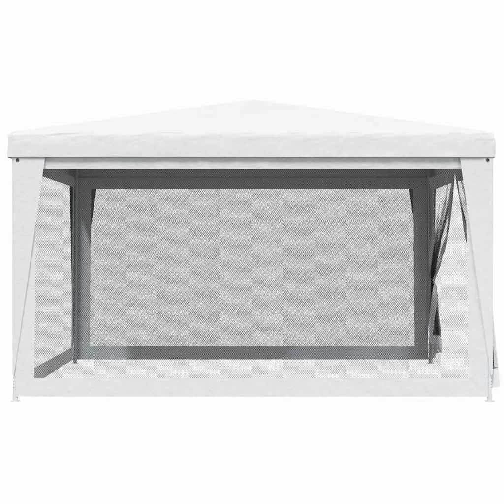 Party Tent 4x4m White Mesh Sidewalls Outdoor Gazebo Marquee Events Weddings