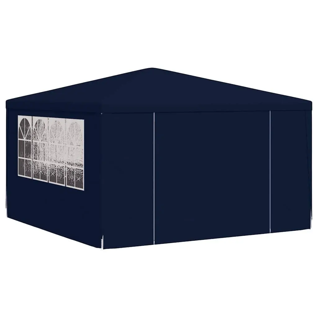 4x4 m Party Tent with Steel Frame and Blue Fabric