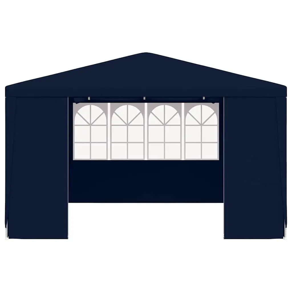 4x4 m Party Tent with Steel Frame and Blue Fabric