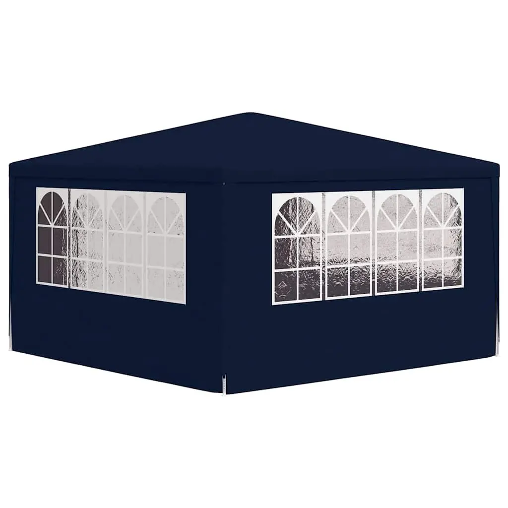 4x4 m Party Tent with Steel Frame and Blue Fabric