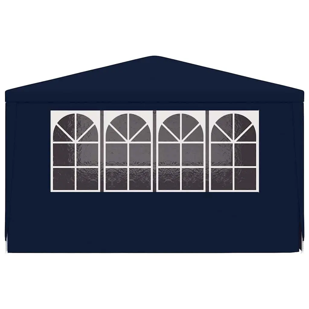 4x4 m Party Tent with Steel Frame and Blue Fabric