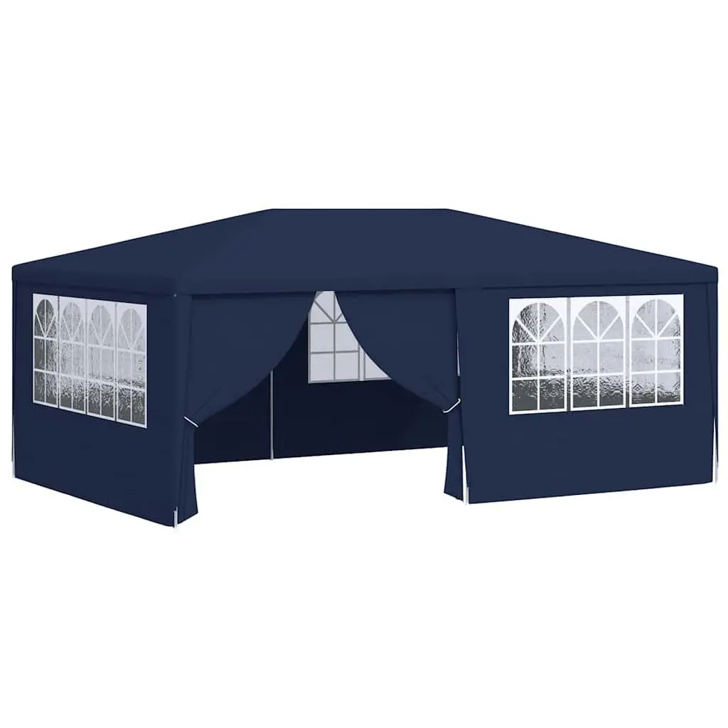 Party Tent Outdoor Use 4x6m with Side Walls Blue