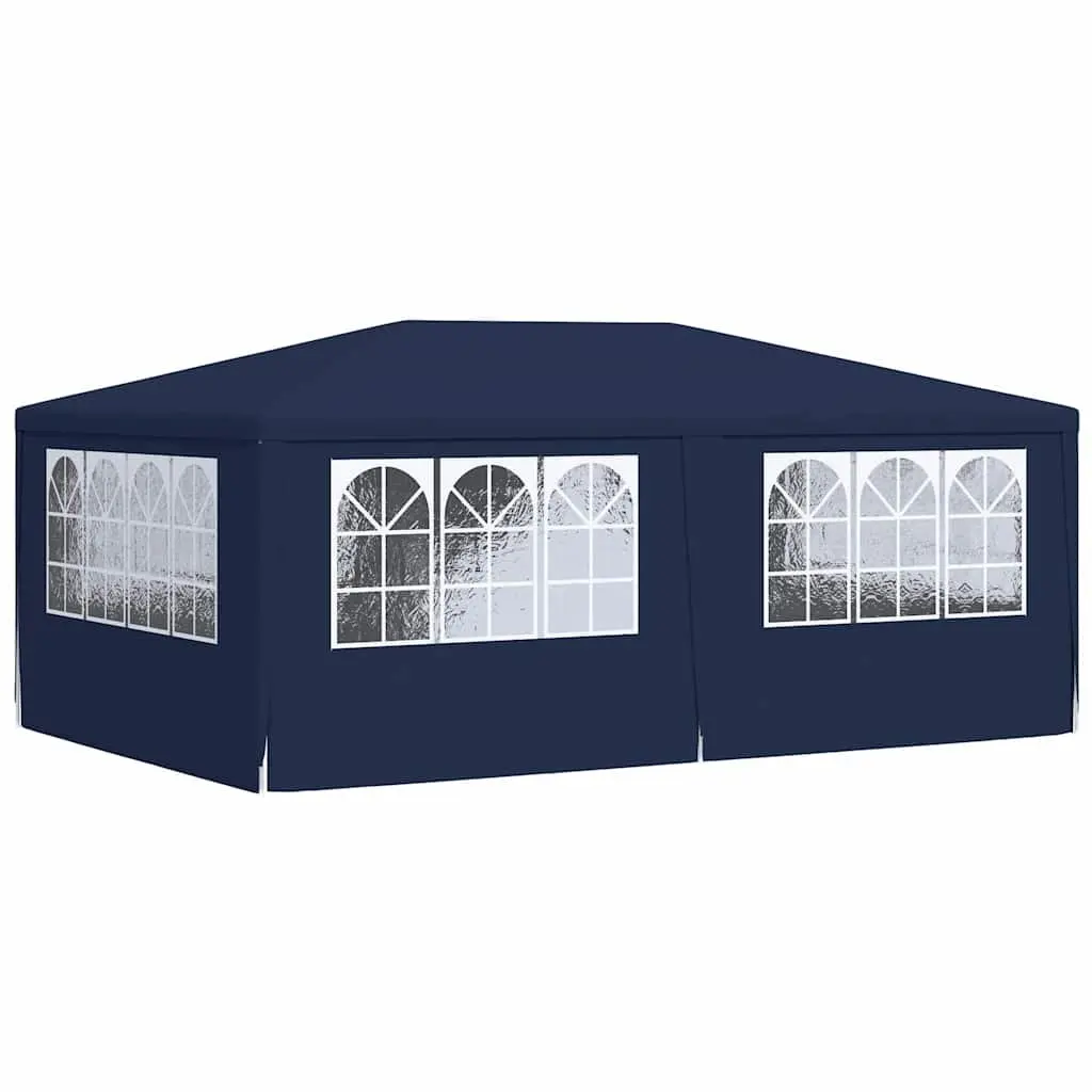 Party Tent Outdoor Use 4x6m with Side Walls Blue