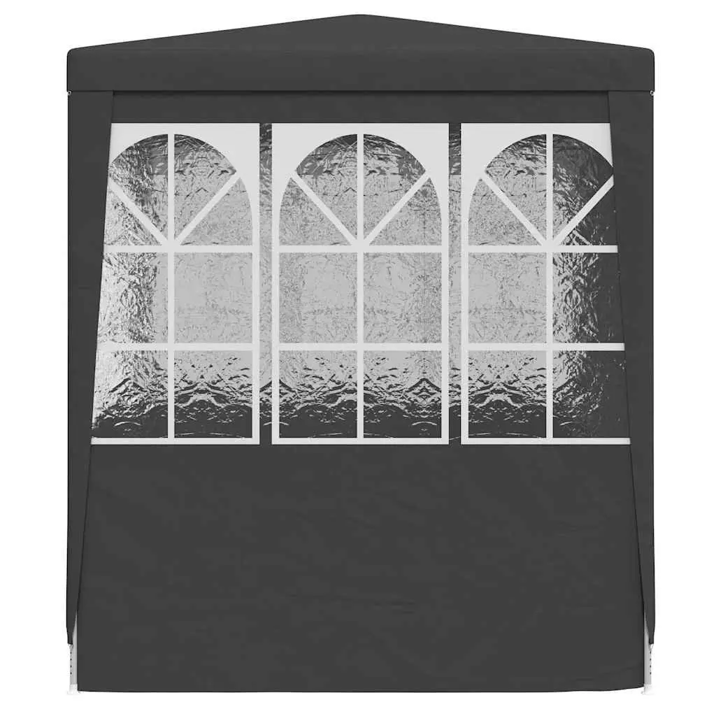 Party Tent Outdoor Use 2x2m Anthracite with Side Walls Windows and Door