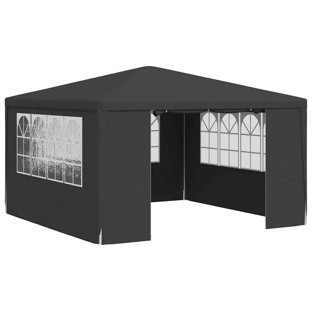 Party Tent Outdoor Garden 4x4 m Anthracite Canopy with Side Walls