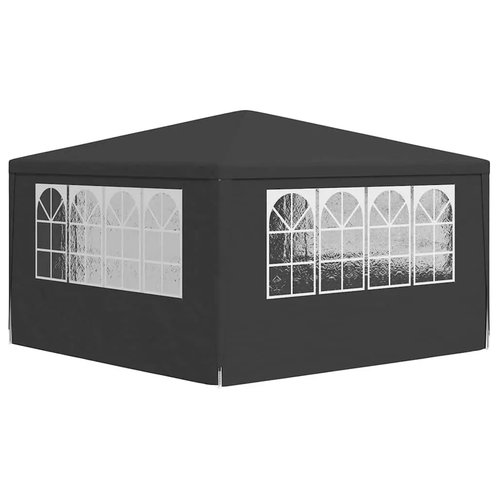 Party Tent Outdoor Garden 4x4 m Anthracite Canopy with Side Walls
