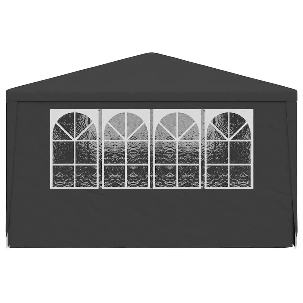 Party Tent 4x6 m Anthracite Outdoor Marquee with Side Walls Windows Door