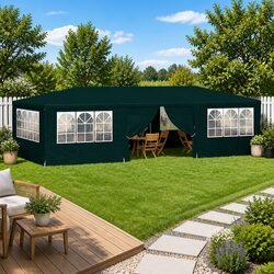 Party Tent with Side Walls 4x9m Outdoor Gazebo Garden Marquee Canopy Green