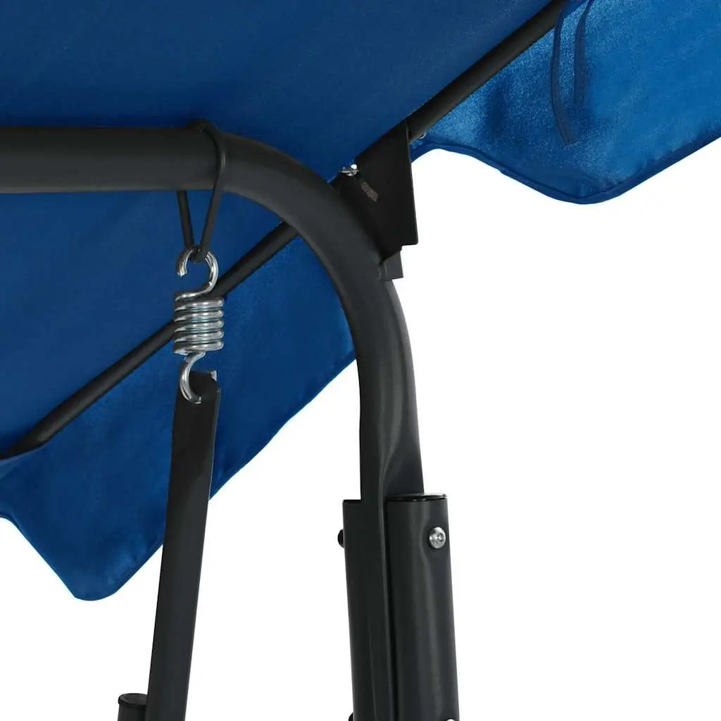Garden Swing Bench Blue Outdoor Patio Seating Canopy Shade Fabric Seat