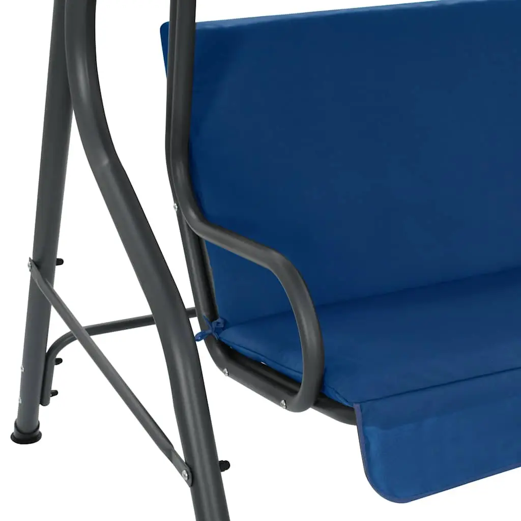 Garden Swing Bench Blue Outdoor Patio Seating Canopy Shade Fabric Seat