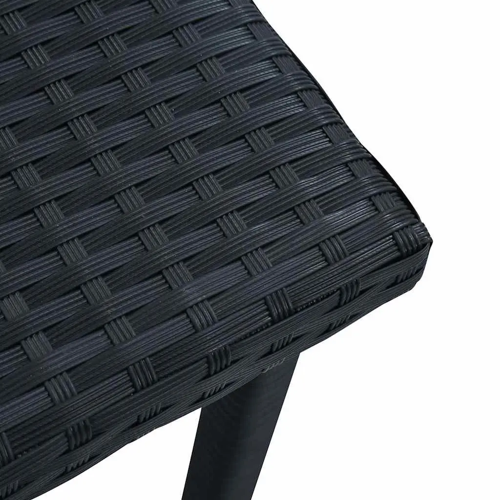 Outdoor Tea Table Black 40x40 cm