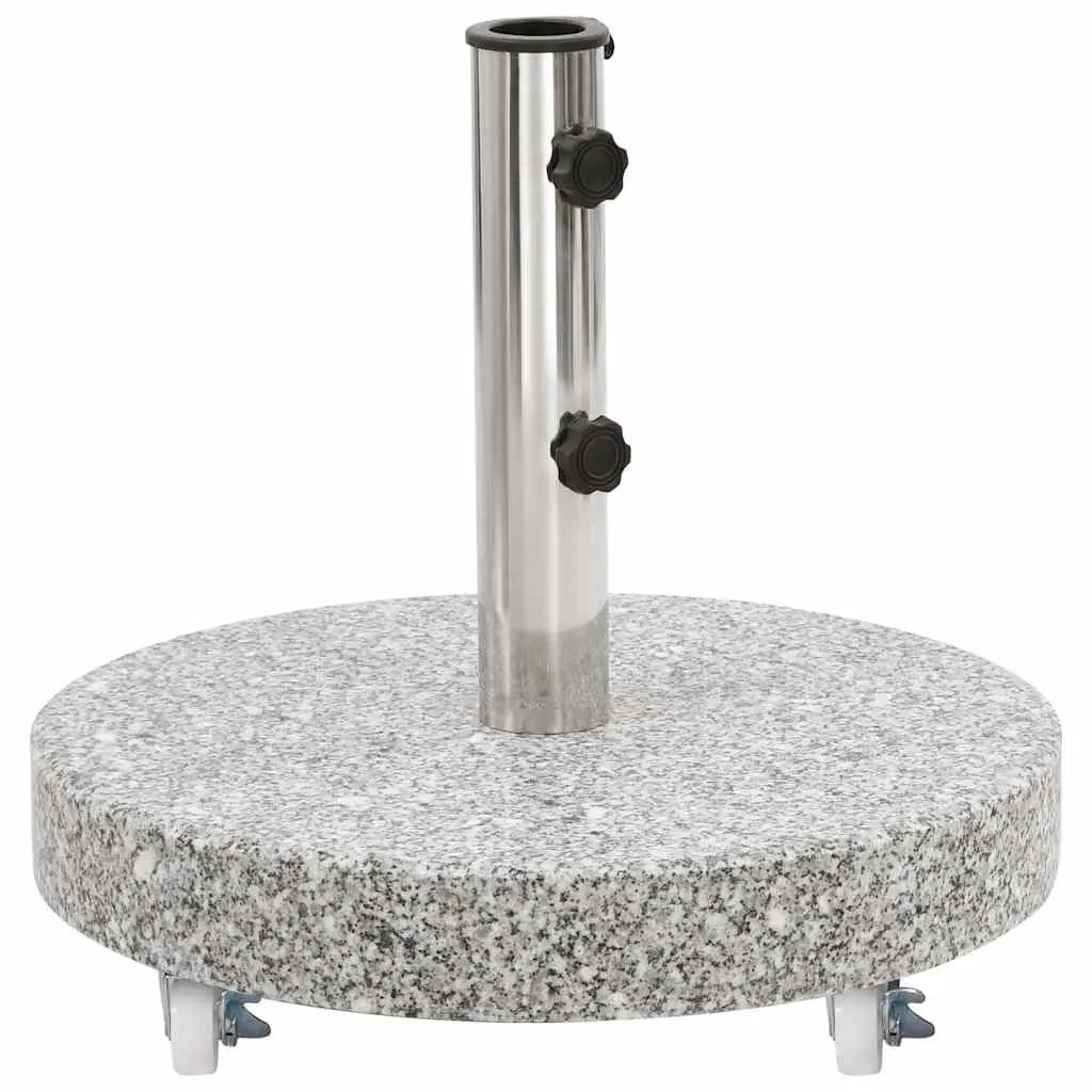 Round Granite Parasol Base 30kg Grey