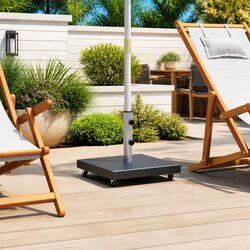 30kg Square Granite Parasol Base with Adapter and Bolts