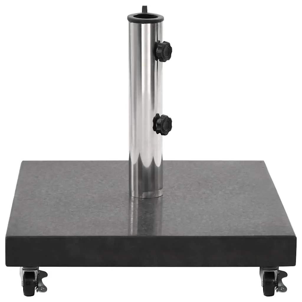 Square Granite Parasol Base Outdoor Umbrella Stand Weight Anchor 30kg Black